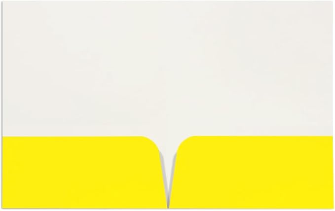 JAM PAPER Custom Printed Semi-Gloss Folders with Round Corner Pockets - Personalized Logo & Text - 10 pt C2S - Yellow - 250/Pack