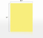 LUXPaper 8.5" x 11" Paper | Letter Size | Pastel Canary Yellow | 60lb. Text | 1,000 Qty