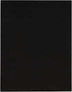 JAM PAPER Laminated Two Pocket Glossy School Folders - Letter Size - High Gloss Black - 6/Pack