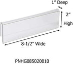 Glass Wall Name Plate Holders - Single Sided 8-1/2" Wide x 2" high (25 - PK, 1" Cubicle Wall) by Plastic Products Mfg.