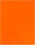JAM PAPER Laminated Two Pocket Glossy School Folders - Letter Size - High Gloss Orange - Bulk 25/Pack