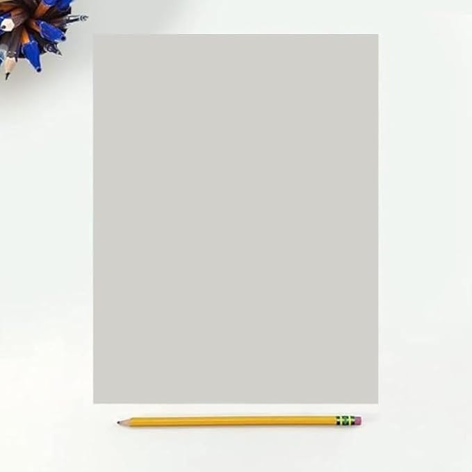 Colored Copy Paper, 20 LB (75 GSM) 8.5 X 11, 500 Sheets (Grey)