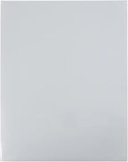 JAM PAPER Laminated Two Pocket Glossy School Folders - Letter Size - High Gloss Silver - Bulk 50/Box