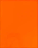JAM PAPER Custom Printed Semi-Gloss Folders with Round Corner Pockets - Personalized Logo & Text - 12pt C1S - Orange - 100/Pack