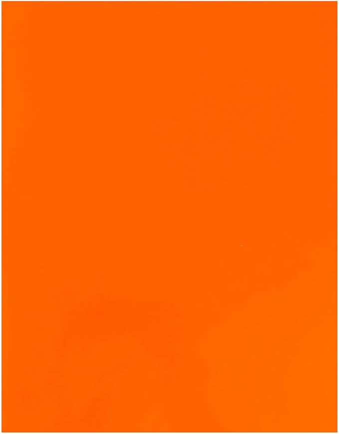 JAM PAPER Custom Printed Semi-Gloss Folders with Round Corner Pockets - Personalized Logo & Text - 12pt C1S - Orange - 100/Pack