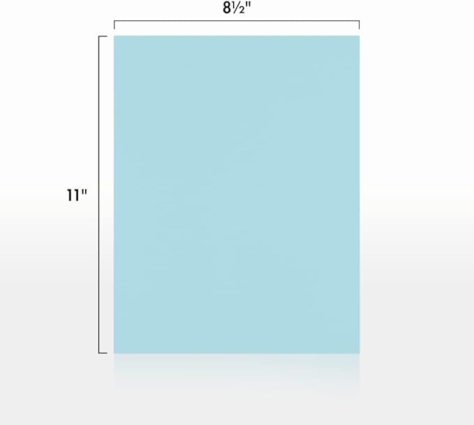 LUXPaper 8.5" x 11" Paper | Letter Size | Pastel Blue | 60lb. Text | 250 Qty