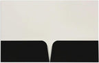 JAM PAPER Custom Printed Semi-Gloss Folders with Round Corner Pockets - Personalized Logo & Text - 12pt C1S - Black - 250/Pack