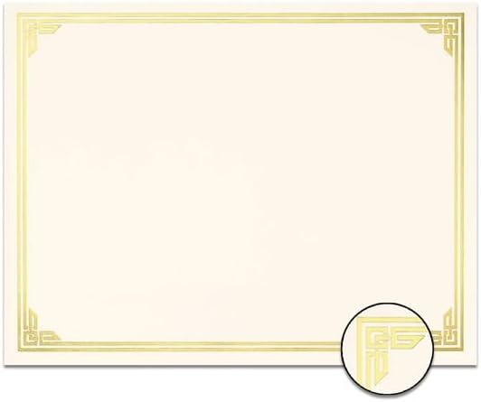 PaperDirect Purple on White Classic Specialty Certificates, 8½ x11, Foil Accents, 50 Count, Certificates And Awards Paper, For School, Work, Diplomas & Award Certificates