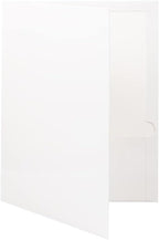 JAM PAPER Laminated Two Pocket Glossy School Folders - Letter Size - High Gloss White - 6/Pack