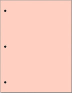 Copy And Printing Color Paper, 20 Lb. 3 Hole Punch 500 Sheets Per Ream. (Peach)
