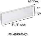 Glass Wall Name Plate Holders - Single Sided 8-1/2" Wide x 2" high (25 - PK, 1/2" Cubicle Wall) by Plastic Products Mfg.