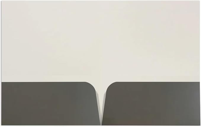 JAM PAPER Custom Printed Semi-Gloss Folders with Round Corner Pockets - Personalized Logo & Text - 10 pt C2S - Grey - 250/Pack
