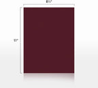 LUXPaper 8.5" x 11" Cardstock | Letter Size | Burgundy Linen | 100lb. Cover (183lb. Text) | 1,000 Qty