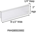 Acrylic Partition Name Plate Holders - Single Sided 8-1/2" Wide x 2" high (25 - PK, 1/4" Cubicle Wall) by Plastic Products Mfg.