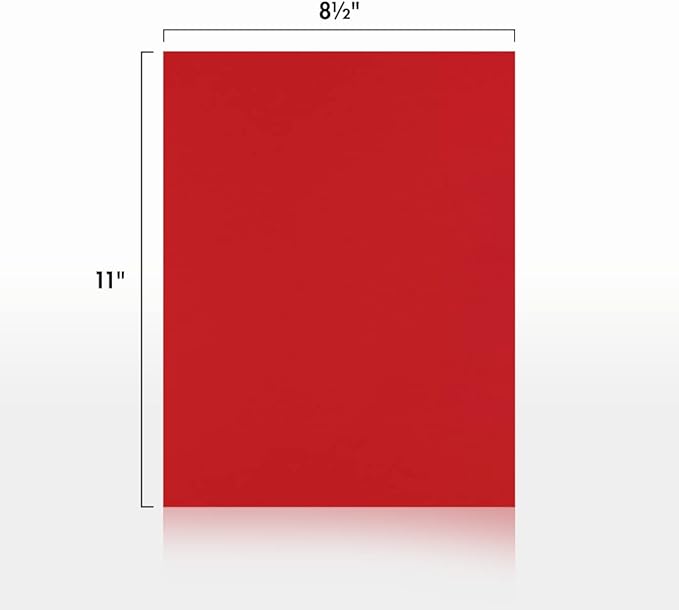 LUXPaper 8.5" x 11" Paper | Letter Size | Ruby Red | 80lb. Text | 50 Qty