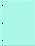 Copy And Printing Color Paper, 20 Lb. 3 Hole Punch 500 Sheets Per Ream. (Turquoise)