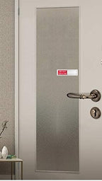 Magnetic Do Not Disturb Sign - Privacy Slider Door Hanger with Non-Scratch Surface, Reversible Indicator for Home Office, Restroom, Hotel, Hospital, Conference Room， 7"x2" Silver.