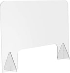 KALLORY Prevention Baffles Dividers Panel Table Protective Office Divider Board Clear Desk Barrier Reception Screen Universal Block Shield Clear Book Holder Notepads Vertical Sneeze Guard