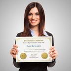 PaperDirect Blue on White Classic Specialty Certificates, 8½ x11, Foil Accents, 50 Count, Certificates And Awards Paper, For School, Work, Diplomas & Award Certificates