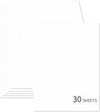30 Sheets White Cardstock 8.5'' x 11'', 250gsm/90lb Heavyweight Cover Cardstock Paper, Thick and Smooth Card Stock Perfect for Invitations, Menus,DIY Cards, Arts and Crafts
