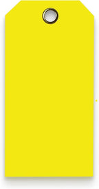 Tags 4 Less 15 Mil Waterproof Plastic Tags, Pack of 100 – 3” x 6” Heavy Duty Plastic Tags for Labeling, Outdoor Tagging, Equipment Labeling, Luggage, Valves & More (Yellow)