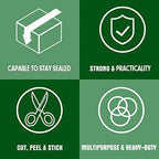 HERKKA Clear Packing Tape, 36 Rolls Heavy Duty Packaging Tape for Shipping Packaging Moving Sealing, Thicker Clear Packing Tape, 2 inches Wide, 65 Yards Per Roll, 2340 Total Yards