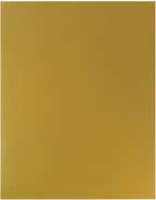 JAM PAPER Laminated Two Pocket Glossy School Folders - Letter Size - High Gloss Gold - Bulk 50/Box