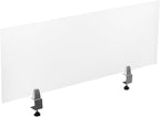 Acrylic Free Standing Privacy Screen, 47''L x 18W'' Office Partitions Frosted Acrylic Panel with Clips, Privacy Desk Panel Protective for Office, School