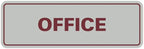 Signs ByLITA Standard Office Sign - Professional Business Signage - Easy to Install (Light Grey/Burgundy) - Medium 10 Pack