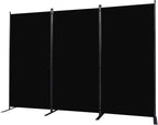 CHOSENM Room Divider, 3 Panel Folding Privacy Screens with Wider Support Feet, 6 Ft Portable Room Partition for Room Separator, 102" W X 71" H, Black
