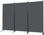 CHOSENM Room Divider, 3 Panel Folding Privacy Screens with Wider Support Feet, 6 Ft Portable Room Partition for Room Separator, 102" W X 71" H, Grey