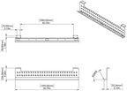 Stand Up Desk Store Under Desk Cable Management Tray Black Horizontal Computer Cord Raceway and Modesty Panel (Black, 51")