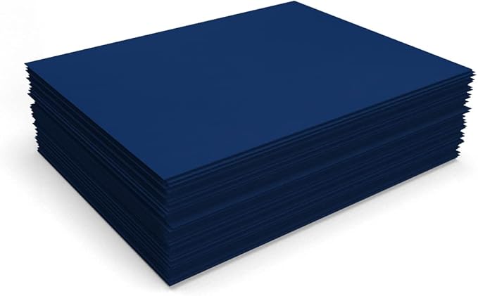 LUXPaper 8.5" x 11" Cardstock | Letter Size | Navy Blue | 100lb. Cover (183lb. Text) | 50 Qty