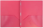 JAM PAPER Plastic 2 Pocket POP Folders - Durable School Folders with Metal Prongs Fastener Clasps - Assorted Fashion Colors - Bulk 96 Folders/Box (16 Assorted Packs of 6)