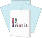 Print It - Vellum Bristol Colored Cardstock Cover Paper, 67 Lb, 8.5" X 11”, Heavyweight Colored Cardstock for Crafts, School, Invitations, And Office Use - Decoration Drawing 250/Case-Blue