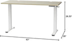 Ergear Height Adjustable Electric Standing Desk, 63x 28 Inches Sit Stand up Desk, Large Memory Computer Home Office Desk (Natural) (EGESD7N)