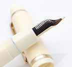 JINHAO X159 Fountain Pen (EF Nib 0.38mm, Ivory White with Gold Clip)
