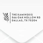 Custom Floral Address Stamp | Choose from 12 Designs | Multiple Ink Color Options | Envelope Return Address Stamp for Couple or Family (Design 2, Medium)