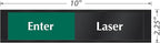 SmartSign Laser - Enter/In Use Slider Sign, 2.25" x 10", 60 mil Plastic Plate in Aluminum Frame with Foam Adhesive Backing, Privacy Slide Door Indicator, Red/Green on Black, Made in USA