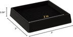 VOCOMO 3X3 Rubber Caster Cups, Non Slip Furniture Pads, Anti-Slip Furniture Gripper, Anti Skid Furnitures Feet, Anti Slide Floor Protector for Bed Couch Stoppers (4 Pack, Black)