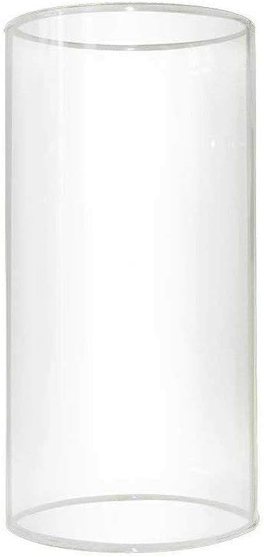 Sunwo Glass Shade Straight Cylinder Glass Lamp Shade Replacement with Multiple Effects (Clear Straight Cylinder)