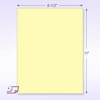 NextDayLabels - Pack of 500 Sheets 8-1/2" x 11" Letter Size CFB NCR (Carbon-Less) Paper, for Laser or Ink Jet Printer (Yellow CFB)