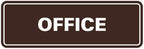 Signs ByLITA Standard Office Sign - Professional Business Signage - Easy to Install (Dark Brown) - Large 1 Pack