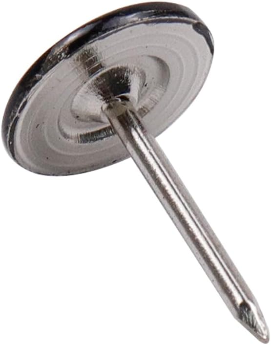 100Pcs Flat Head Upholstery Tacks Home Furniture Decor Tack Upholstery Nails Flat Push Pins Flats Thumb Tacks Black (11mmx17mm)