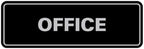 Signs ByLITA Standard Office Sign - Professional Business Signage - Easy to Install (Black/Silver) - Medium 1 Pack
