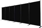 CHOSENM Room Divider, 6 Panel Folding Privacy Screens with Wider Support Feet, 6 Ft Portable Room Partition for Room Separator, 204" W X 71" H, Black