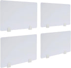 4PCS Desk Dividers Office Partitions, Privacy Desk Panel Protective, Acrylic Plexiglass Shield with Clamps for Offices Schools Call Centers - 23.6”L X15.8”W