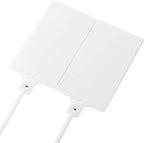 400Pcs Plastic Seals Shipping Label Tags, Writable Marker Big Sign Tie for Logistics, 255mm Total Length Self Locking Inventory Waterproof Tag Fastener with 3 Marker Pen (White)