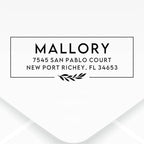 Custom Floral Address Stamp | Choose from 12 Designs | Multiple Ink Color Options | Envelope Return Address Stamp for Couple or Family (Design 1, Extra Large)