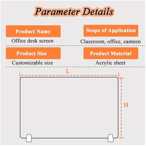 Portable Frosted Acrylic Desk Divider - Free Standing Privacy Panel for Office & Home - Ideal Student Test Shield & Desktop Privacy Solution